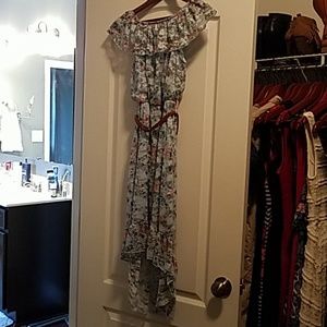 🦄Strapless Lacey flower print dress